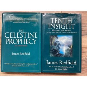 Celestine Prophecy Book Lot of 2 James Redfield 10th Insight Spiritual Set